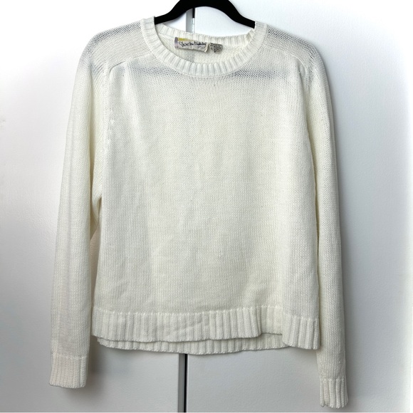 Vintage Diane Von Furstenberg Knit Crewneck Sweater in Ivory - Picture 1 of 6